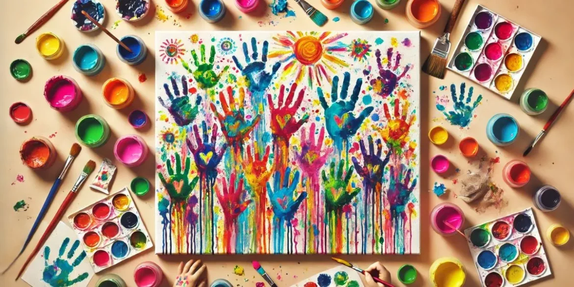 Festival-themed hand art